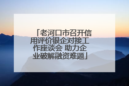 老河口市召开信用评价银企对接工作座谈会 助力企业破解融资难题