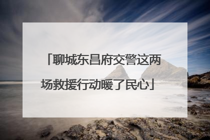 聊城东昌府交警这两场救援行动暖了民心