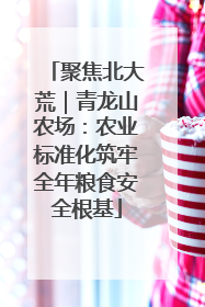 聚焦北大荒｜青龙山农场：农业标准化筑牢全年粮食安全根基