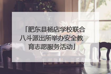 肥东县杨店学校联合八斗派出所举办安全教育志愿服务活动