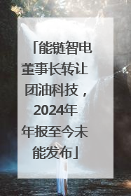 能链智电董事长转让团油科技，2024年年报至今未能发布