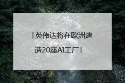 英伟达将在欧洲建造20座AI工厂