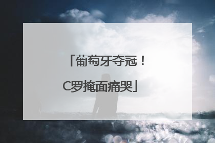 葡萄牙夺冠！C罗掩面痛哭