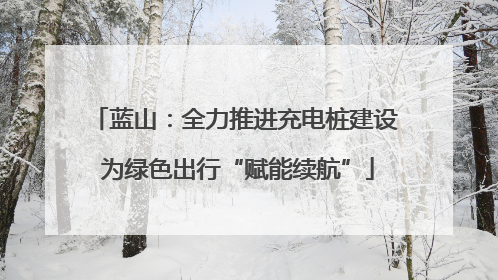 蓝山：全力推进充电桩建设 为绿色出行“赋能续航”