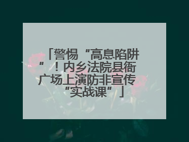 警惕“高息陷阱”！内乡法院县衙广场上演防非宣传“实战课”