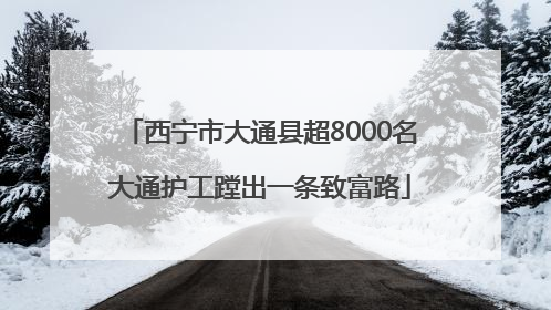 西宁市大通县超8000名大通护工蹚出一条致富路