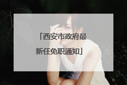 西安市政府最新任免职通知