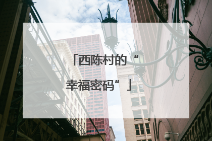 西陈村的“幸福密码”
