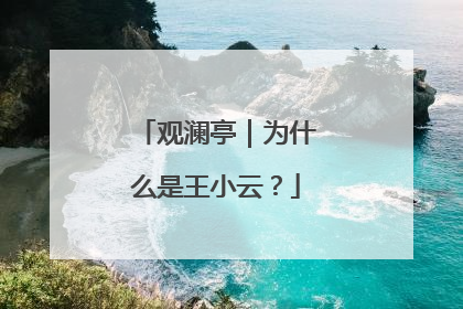 观澜亭｜为什么是王小云？