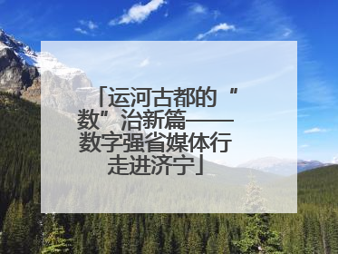 运河古都的“数”治新篇——数字强省媒体行走进济宁