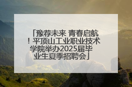 豫荐未来 青春启航！平顶山工业职业技术学院举办2025届毕业生夏季招聘会
