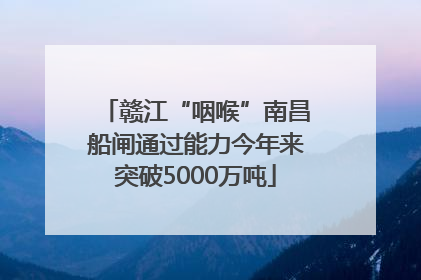 赣江“咽喉”南昌船闸通过能力今年来突破5000万吨