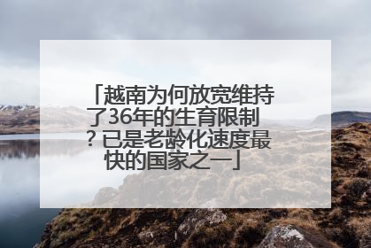 越南为何放宽维持了36年的生育限制？已是老龄化速度最快的国家之一