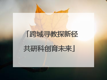 跨域寻教探新径 共研科创育未来