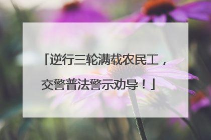 逆行三轮满载农民工，交警普法警示劝导！