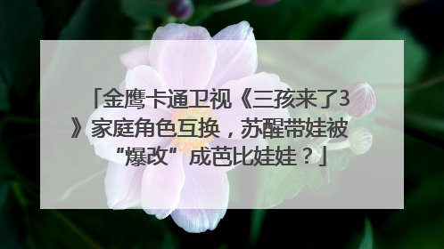 金鹰卡通卫视《三孩来了3》家庭角色互换，苏醒带娃被“爆改”成芭比娃娃？