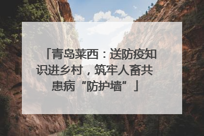 青岛莱西：送防疫知识进乡村，筑牢人畜共患病“防护墙”