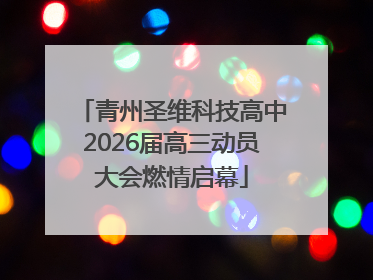 青州圣维科技高中2026届高三动员大会燃情启幕
