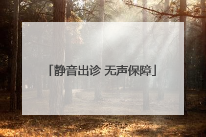 静音出诊 无声保障