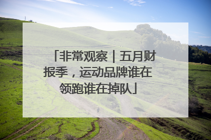 非常观察｜五月财报季，运动品牌谁在领跑谁在掉队