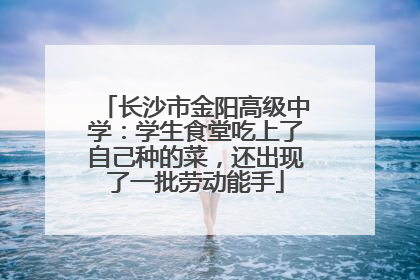 长沙市金阳高级中学：学生食堂吃上了自己种的菜，还出现了一批劳动能手