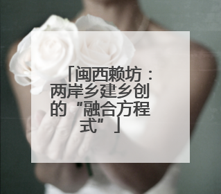 闽西赖坊：两岸乡建乡创的“融合方程式”
