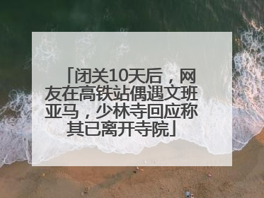 闭关10天后，网友在高铁站偶遇文班亚马，少林寺回应称其已离开寺院