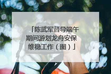 陈武军督导端午期间游划龙舟安保维稳工作（图）