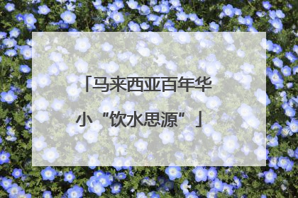 马来西亚百年华小“饮水思源”