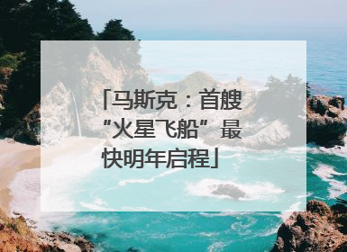 马斯克：首艘“火星飞船”最快明年启程