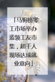 马驹桥零工市场举办蓝领工友市集，超千人现场达成就业意向