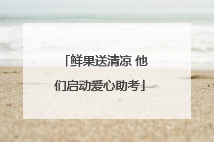 鲜果送清凉 他们启动爱心助考