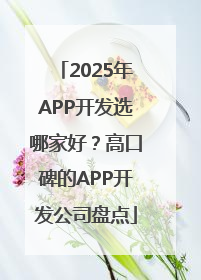 2025年APP开发选哪家好？高口碑的APP开发公司盘点