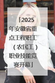 2025年安徽省重点工程职工（农民工）职业技能竞赛开幕