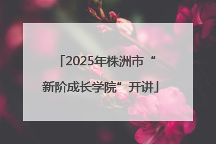 2025年株洲市“新阶成长学院”开讲