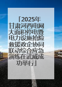 2025年甘肃河西电网大面积停电暨电力设施抢险救援政企协同联动综合应急演练在武威成功举行