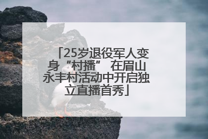 25岁退役军人变身“村播” 在眉山永丰村活动中开启独立直播首秀