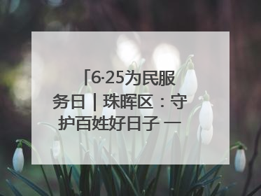 6·25为民服务日｜珠晖区：守护百姓好日子 一心为民零距离
