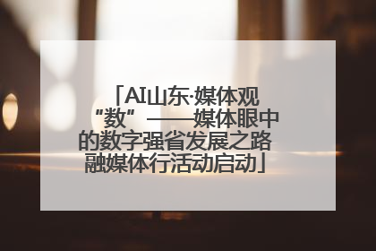 AI山东·媒体观“数”——媒体眼中的数字强省发展之路融媒体行活动启动