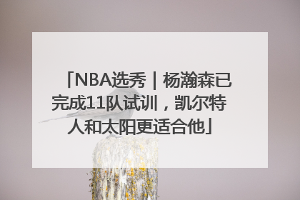 NBA选秀｜杨瀚森已完成11队试训，凯尔特人和太阳更适合他