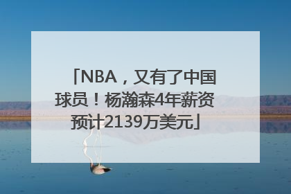 NBA，又有了中国球员！杨瀚森4年薪资预计2139万美元